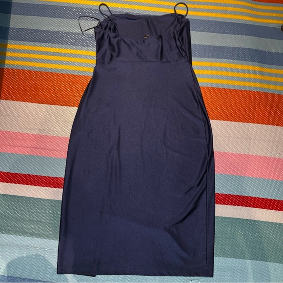 Windsor Navy Blue Midi Dress Spaghetti Straps Women’s Size X-Large - Picture 2 of 4